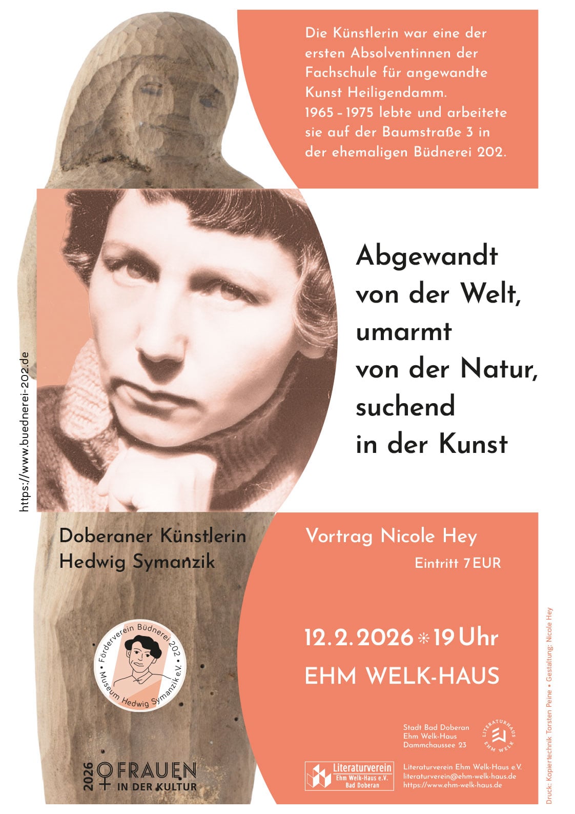 Vortrag Ehm Welk-Haus zu Hedwig Symanzik Frauen in der Kultur 2026