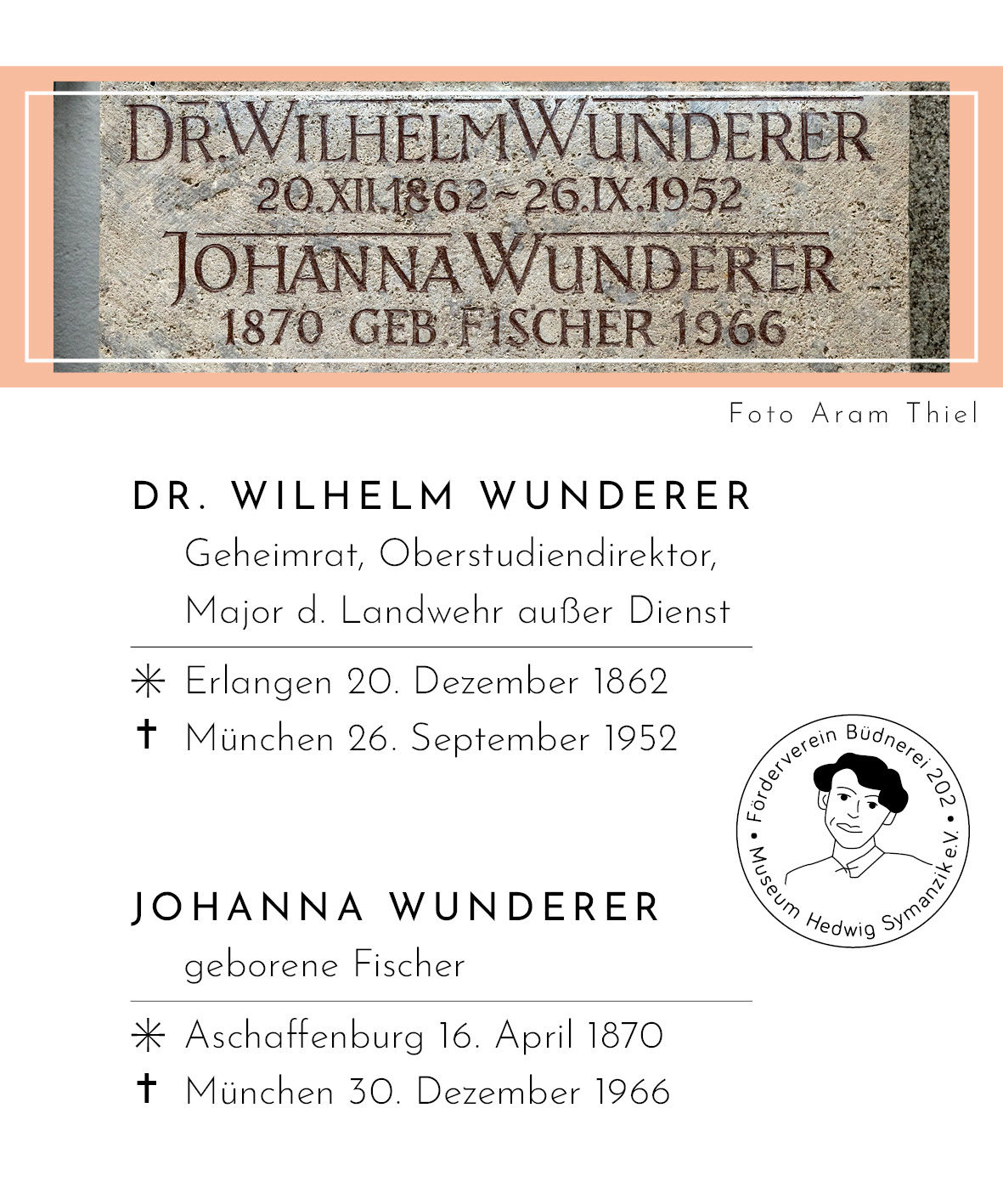 Dr. Wilhelm Wunderer und Johanna Wunderer